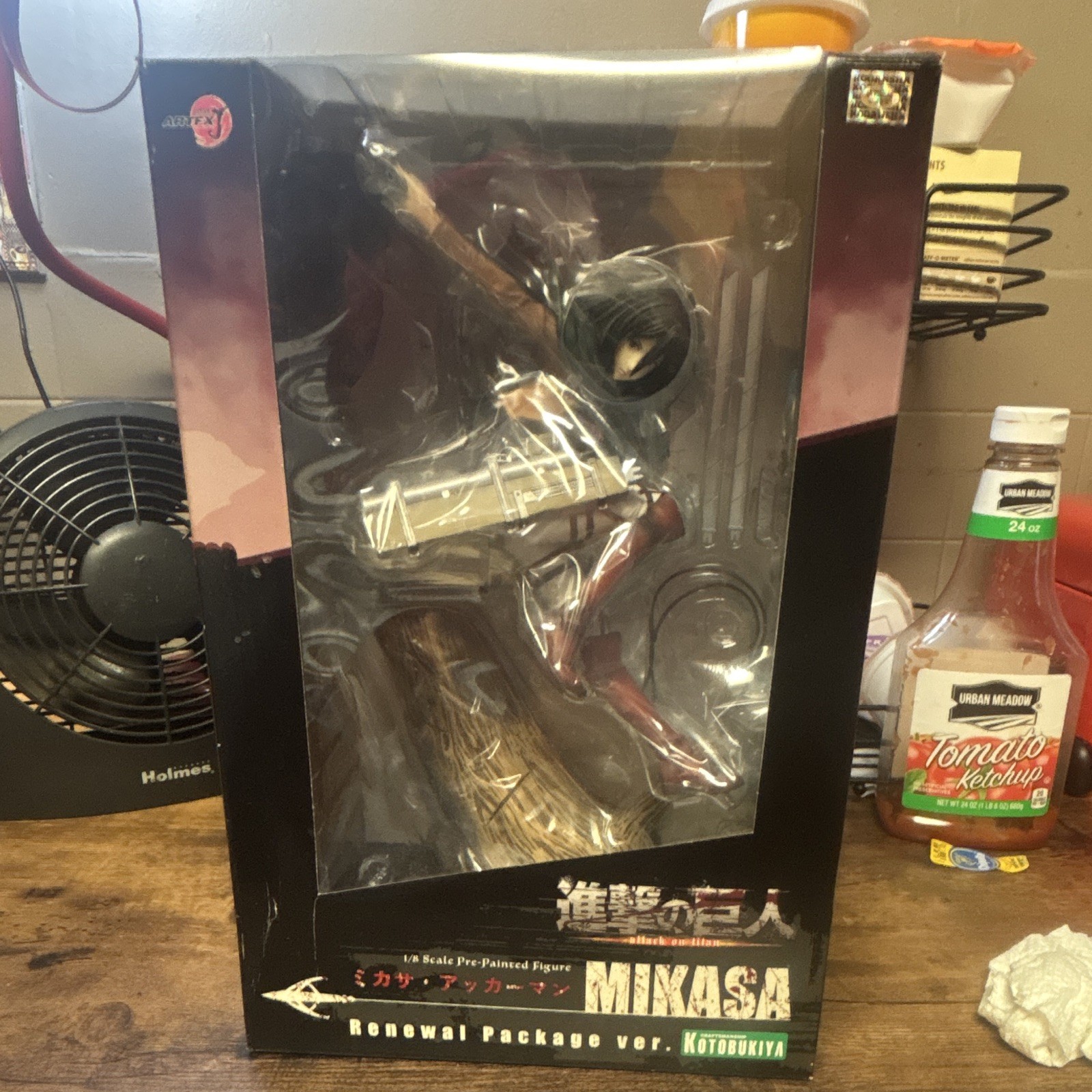 Kotobukiya Attack on Titan Mikasa Ackerman 1/8 Scale Figure Box read description Kotobukiya Attack on Titan Mikasa Ackerman 1/8 Scale Figure Box read description