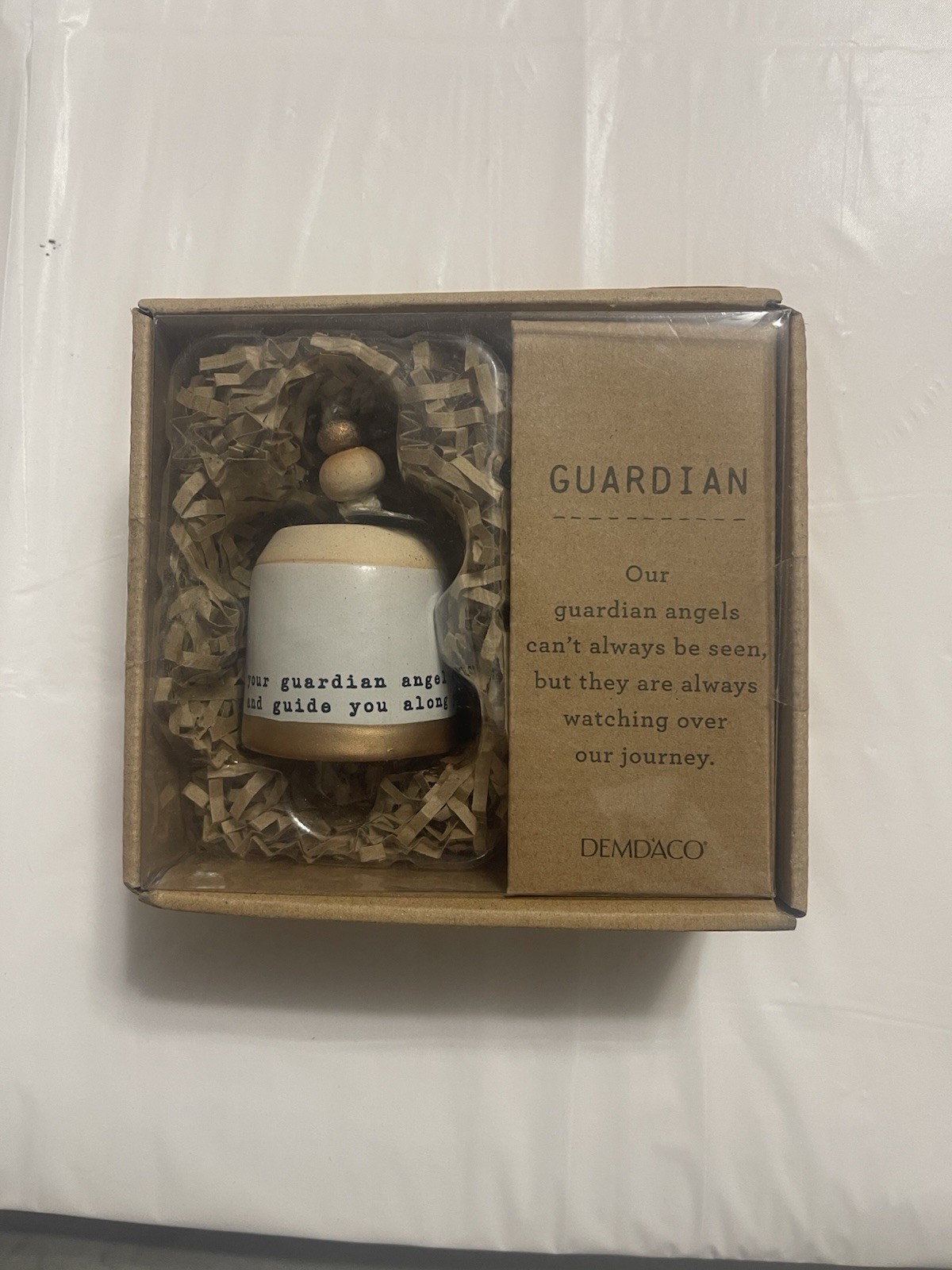 Demdaco Mini Inspired Bell Guardian Angel Ornament with Box