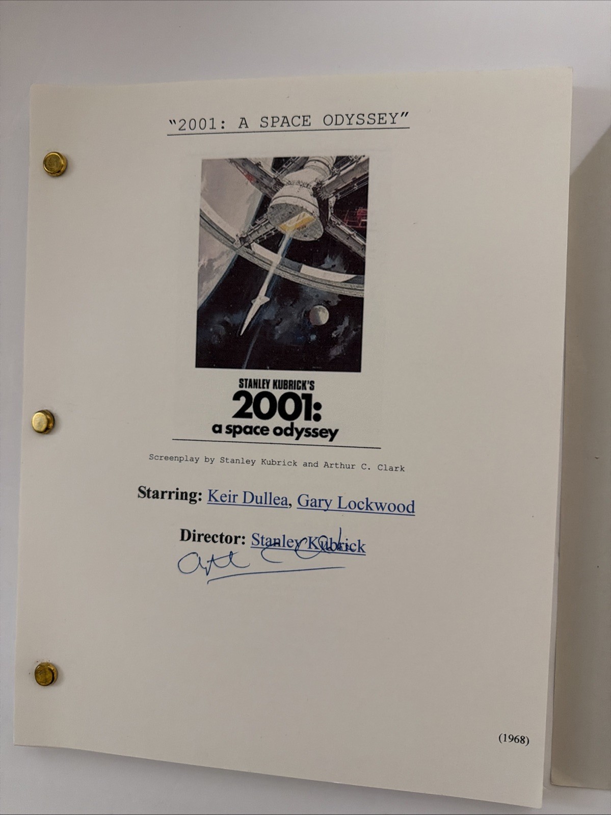 SIGNED Arthur C Clarke 2001 A Space Odyssey Movie Script W /COA RARE Collectible