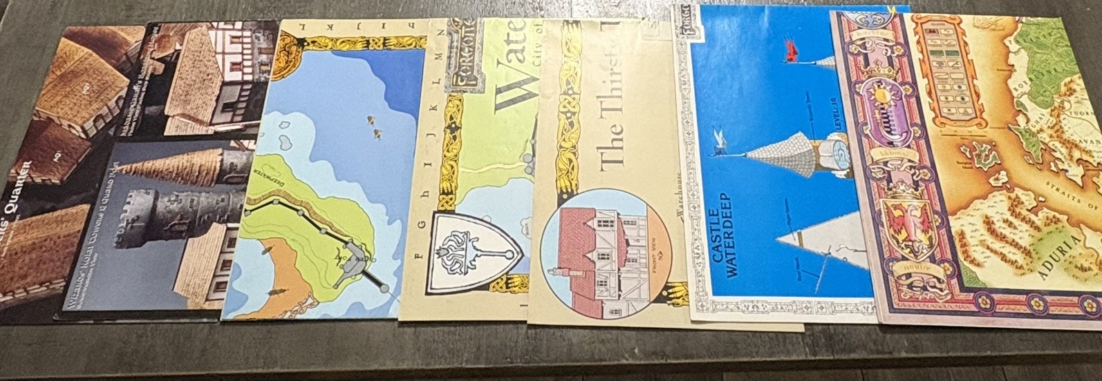 AD&D Dungeons and Dragons Lot Of 7 Assorted Maps Only Nice AD&D Dungeons and Dragons Lot Of 7 Assorted Maps Only Nice
