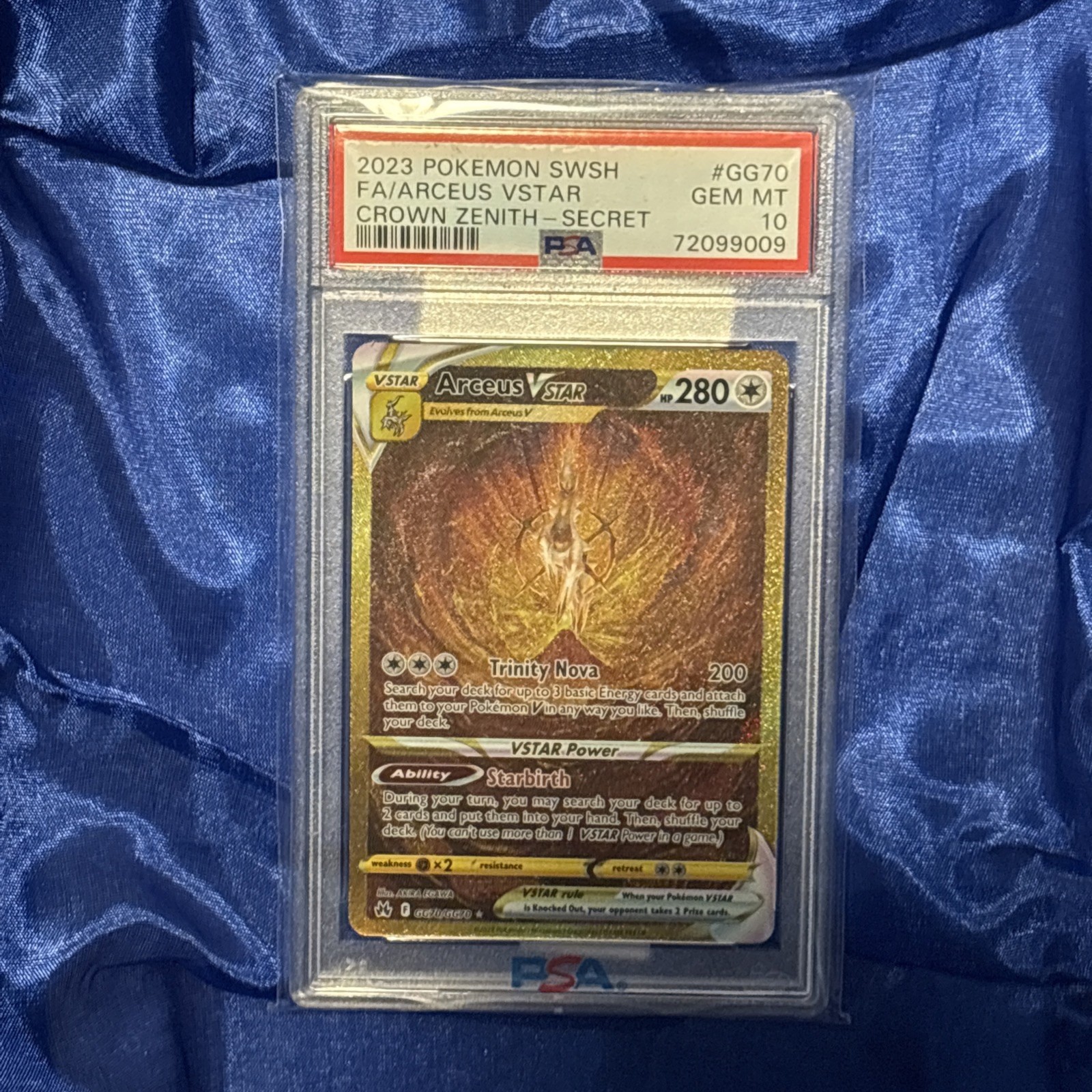 Arceus Vstar GG70/GG70 Secret Sword Shield Crown Zenith Pokemon PSA 10