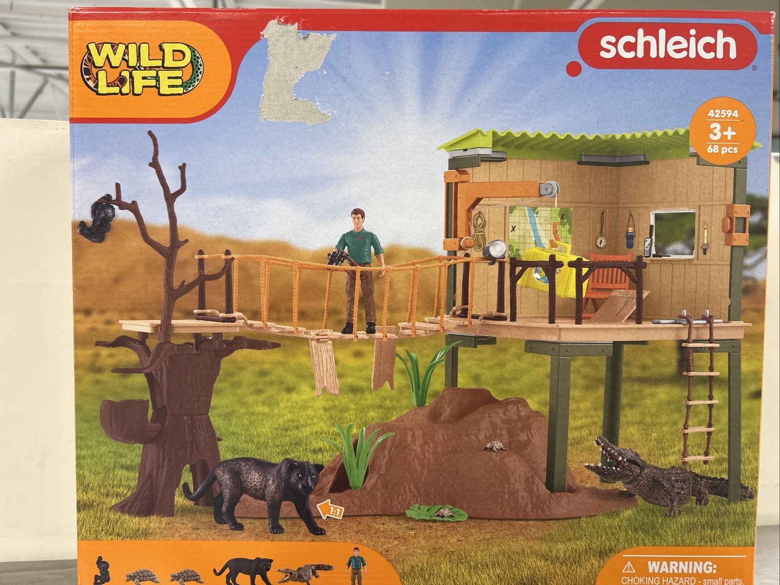 schleich Wild Life 42594 Safari Ranger Adventure Station Action Playset - Safari