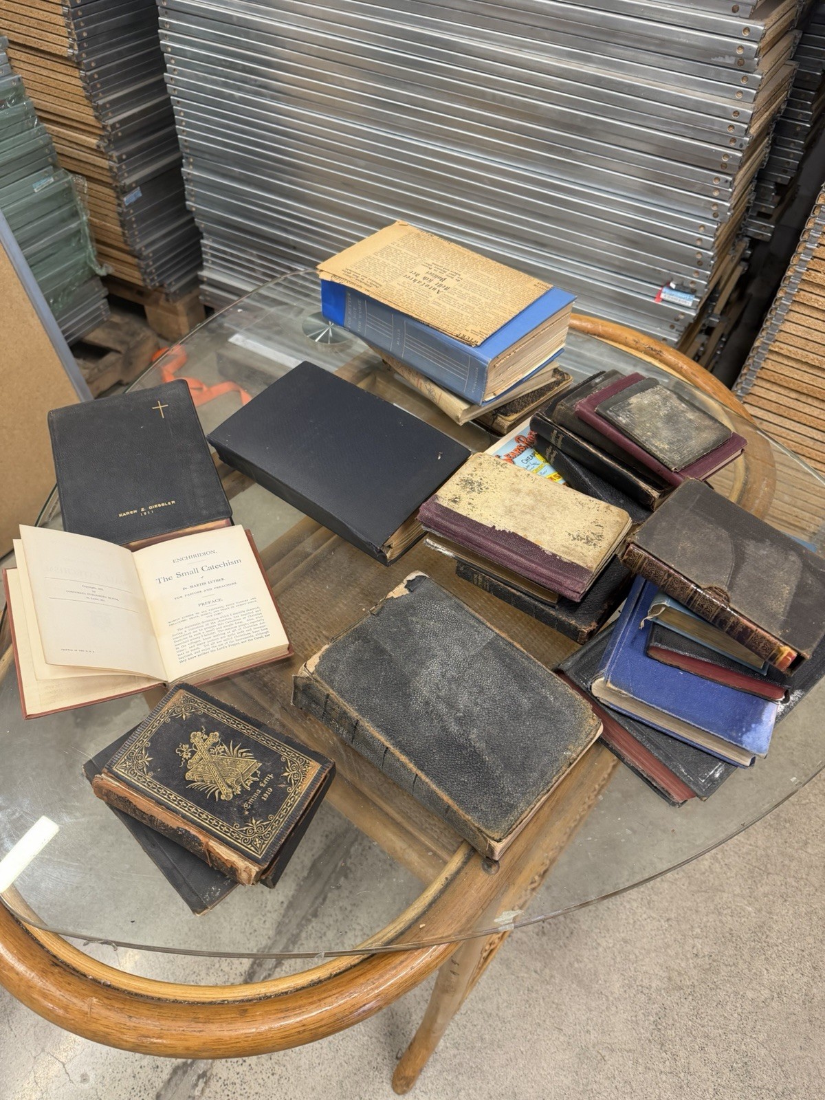 Lot of Old German Books and Bibles Original Vintage Antique Lot of Old German Books and Bibles Original Vintage Antique