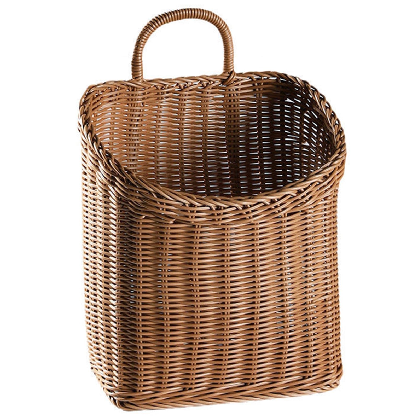 Woven Hanging Wicker Basket for Door, Handmade Rattan Hanging Wall Baskets fo...