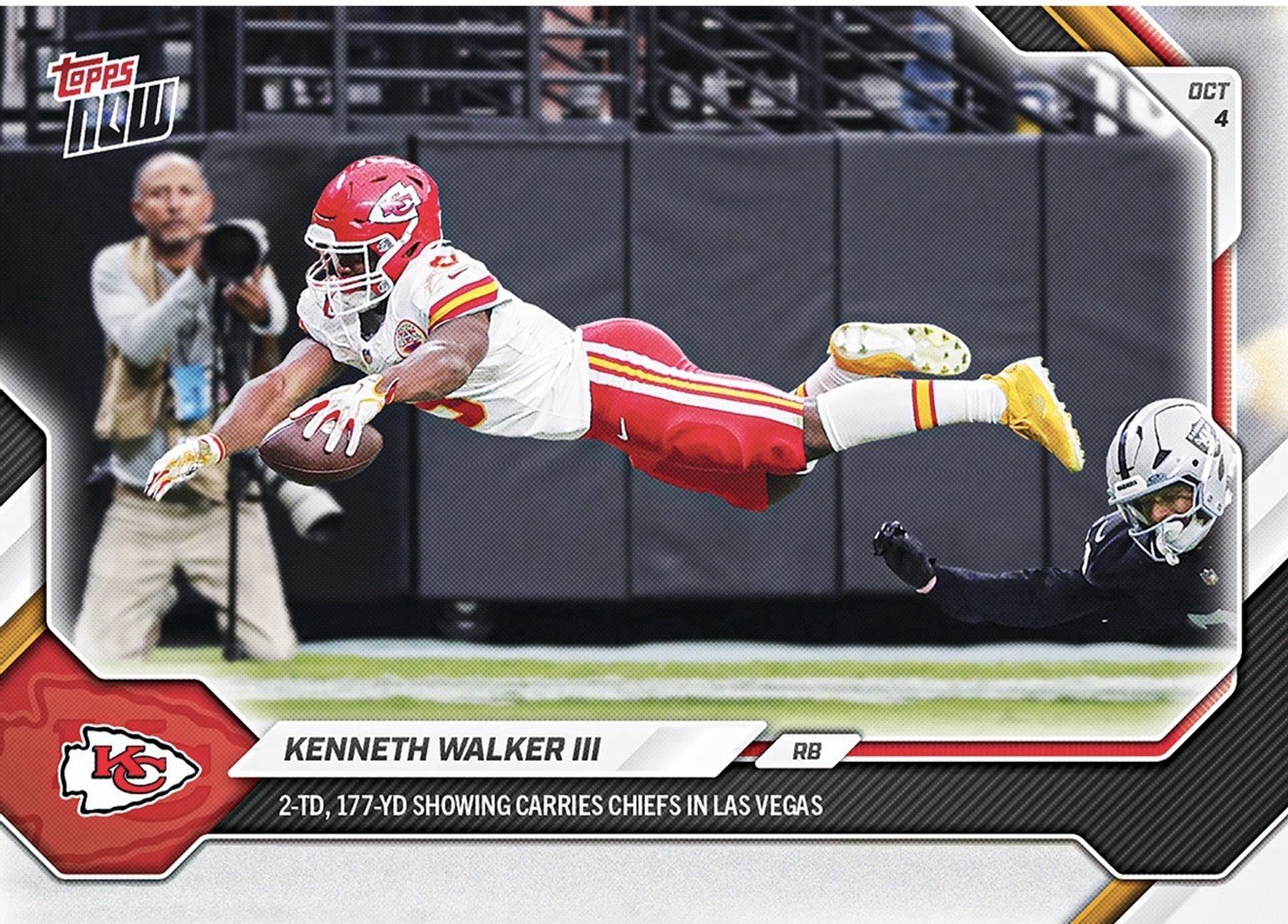 Kenneth Walker III - 2026-27 NFL Topps NOW® - Card 45 Presale Kansas City Chiefs