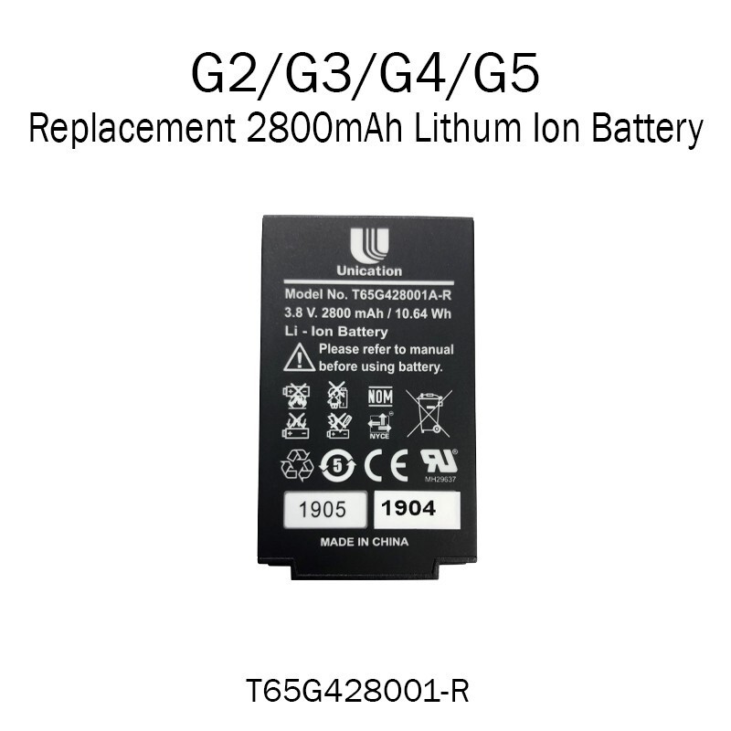 Unication G2 G3 G4 G5 OEM 3.8 Volt 2800 mAh Replacement Battery