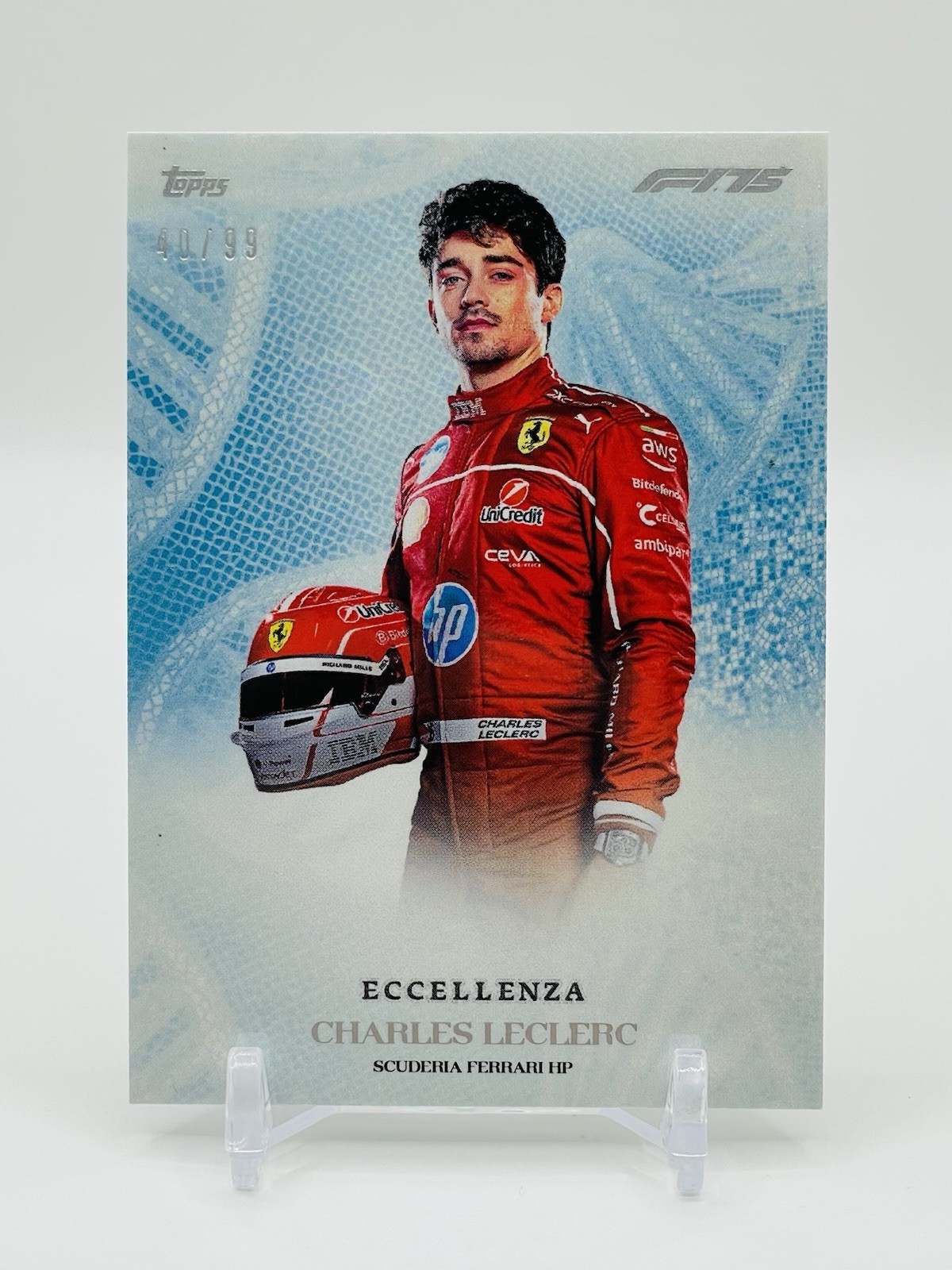 2025 Topps F1 Eccellenza Charles Leclerc Essenza /99 Blue Parallel