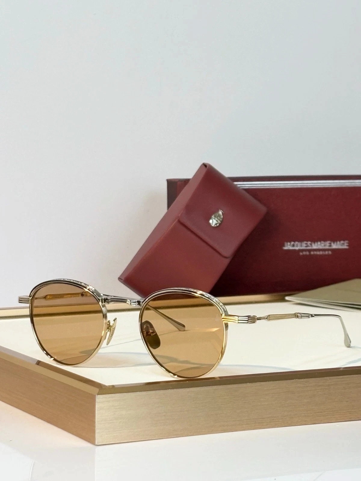 Jacques Marie Mage Archibald Vintage Round Luxury Sunglasses 47-21-146