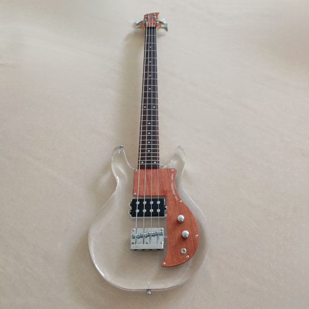 4 Four String Dan Armstrong  Acrylic Electric Bass Guitar Rosewood FB Maple Neck