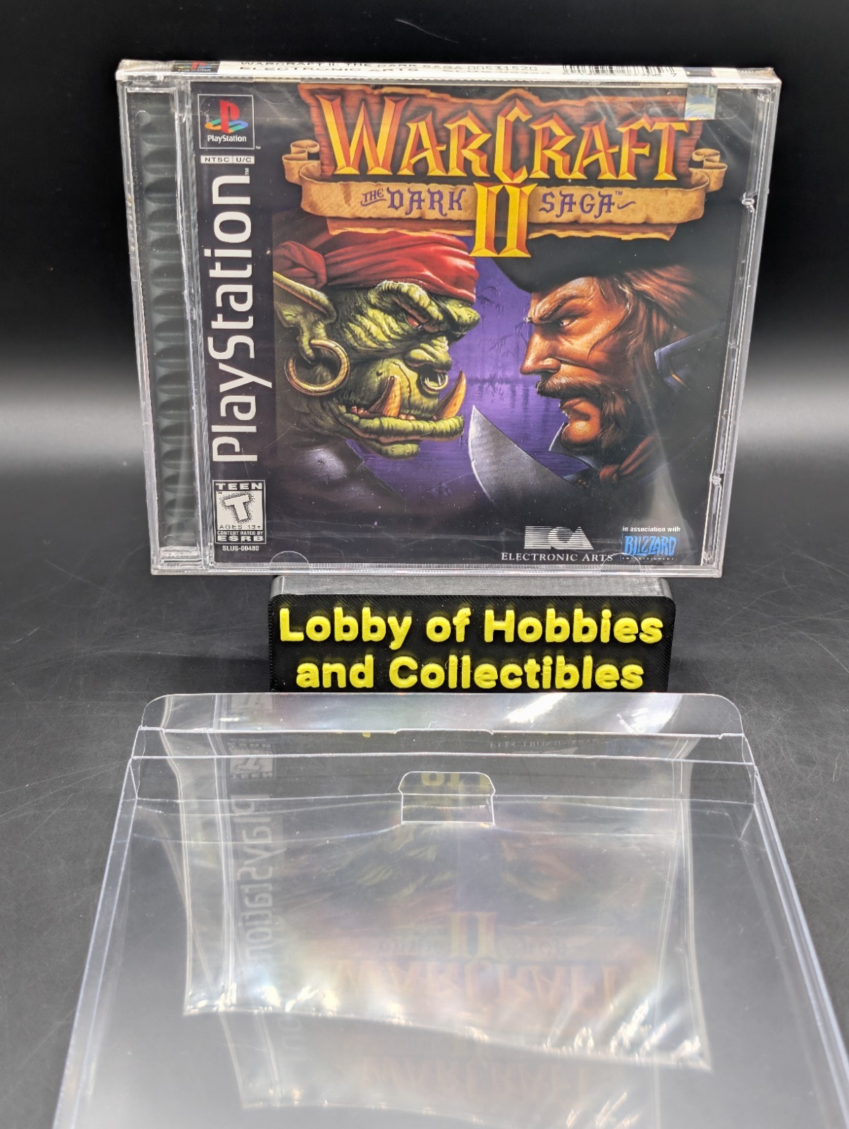 WarCraft II The Dark Saga ( PlayStation 1 PS1 ) Factory Sealed -Y Fold  -HangTab