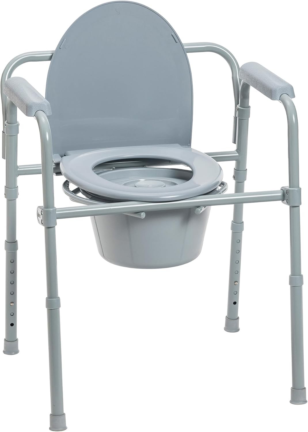 Drive Medical Folding Bedside Commode, 3-in-1, Adjustable, 350lb Support Drive Medical Folding Bedside Commode, 3-in-1, Adjustable, 350lb Support