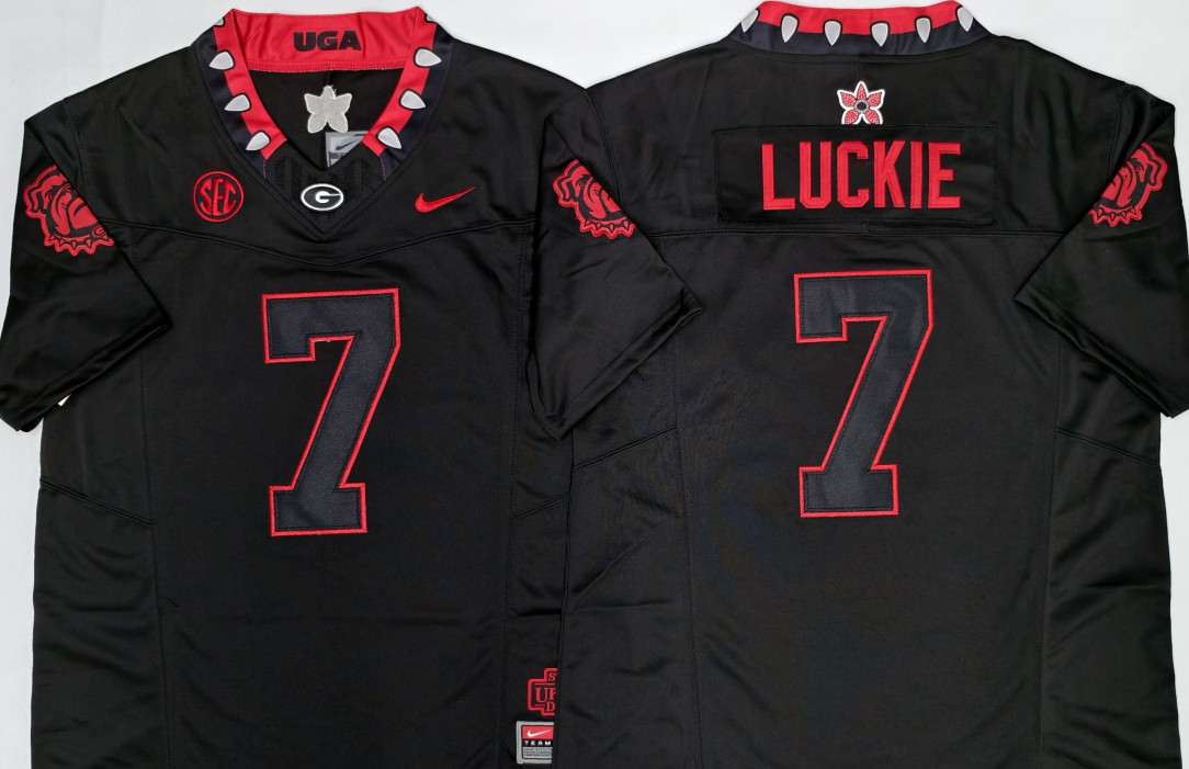 New Mens Lawson Luckie / Nate Frazier Georgia Bulldogs All Stitched Jersey