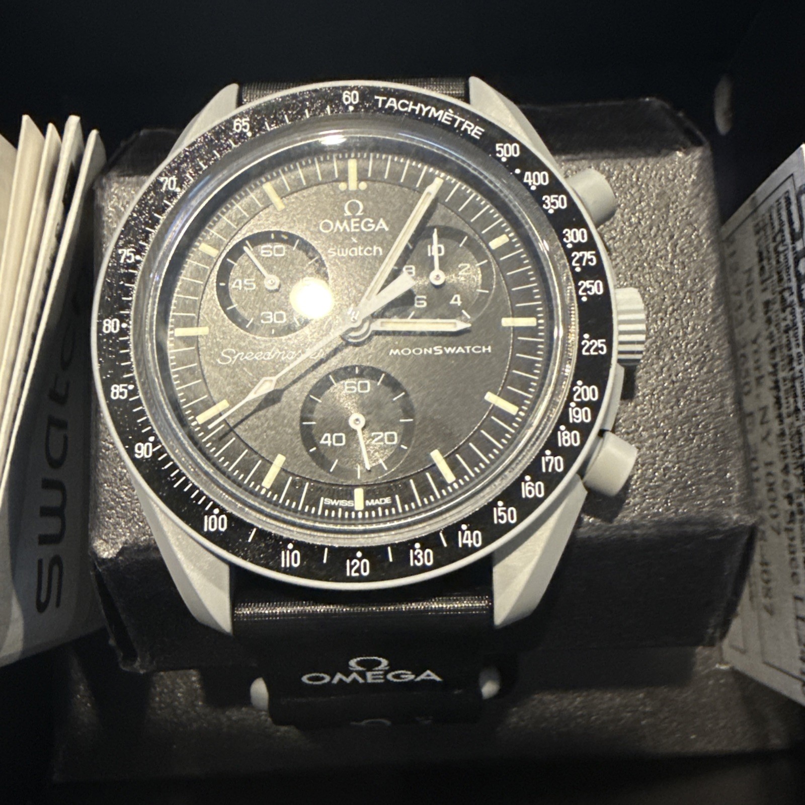 OMEGA x Swatch Speedmaster MoonSwatch Men's Black Watch - SO33M100 New In Box OMEGA x Swatch Speedmaster MoonSwatch Men's Black Watch - SO33M100 New In Box