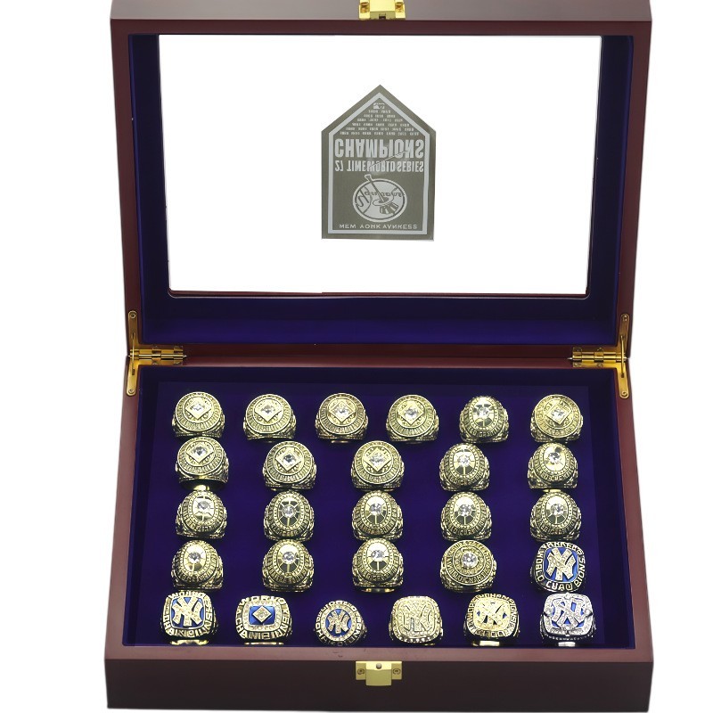 NY Yankees MLB World Series 27PCS Championship Ring Set With Box NY Yankees MLB World Series 27PCS Championship Ring Set With Box