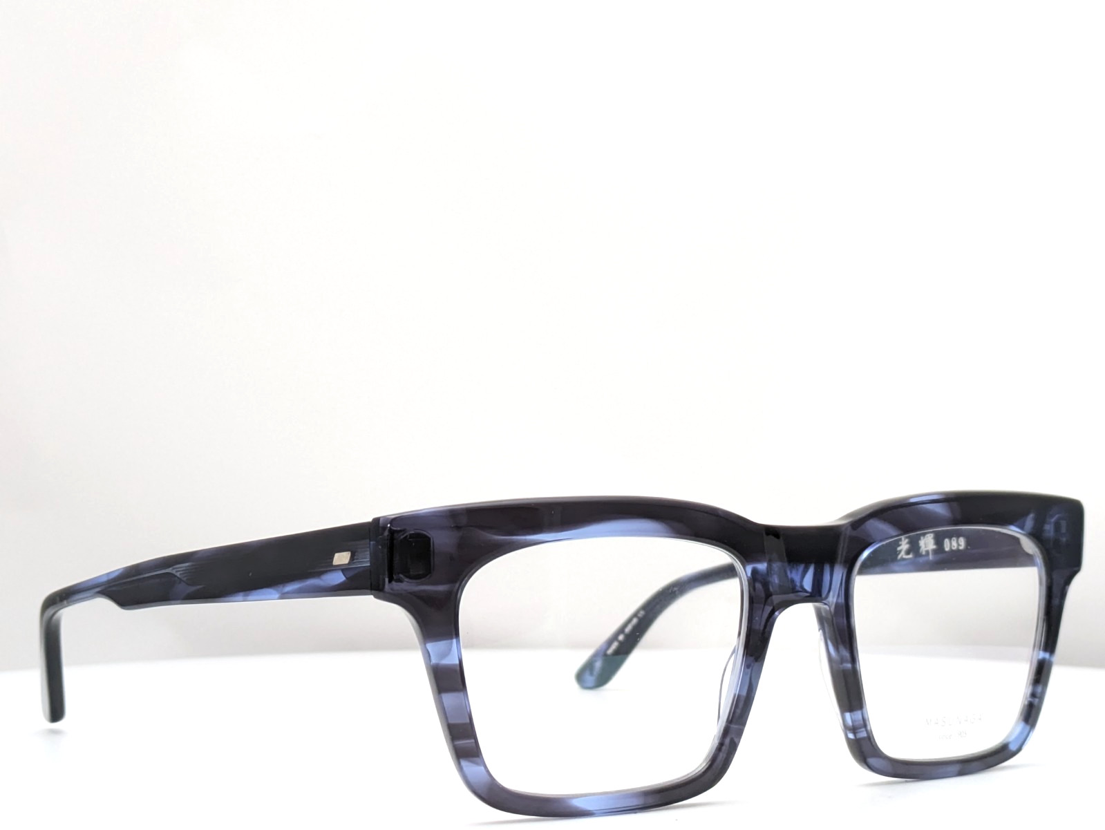 Masunaga Koki 089 #35 Blue Horn Men\'s Eyeglasses Frames 52-21-145