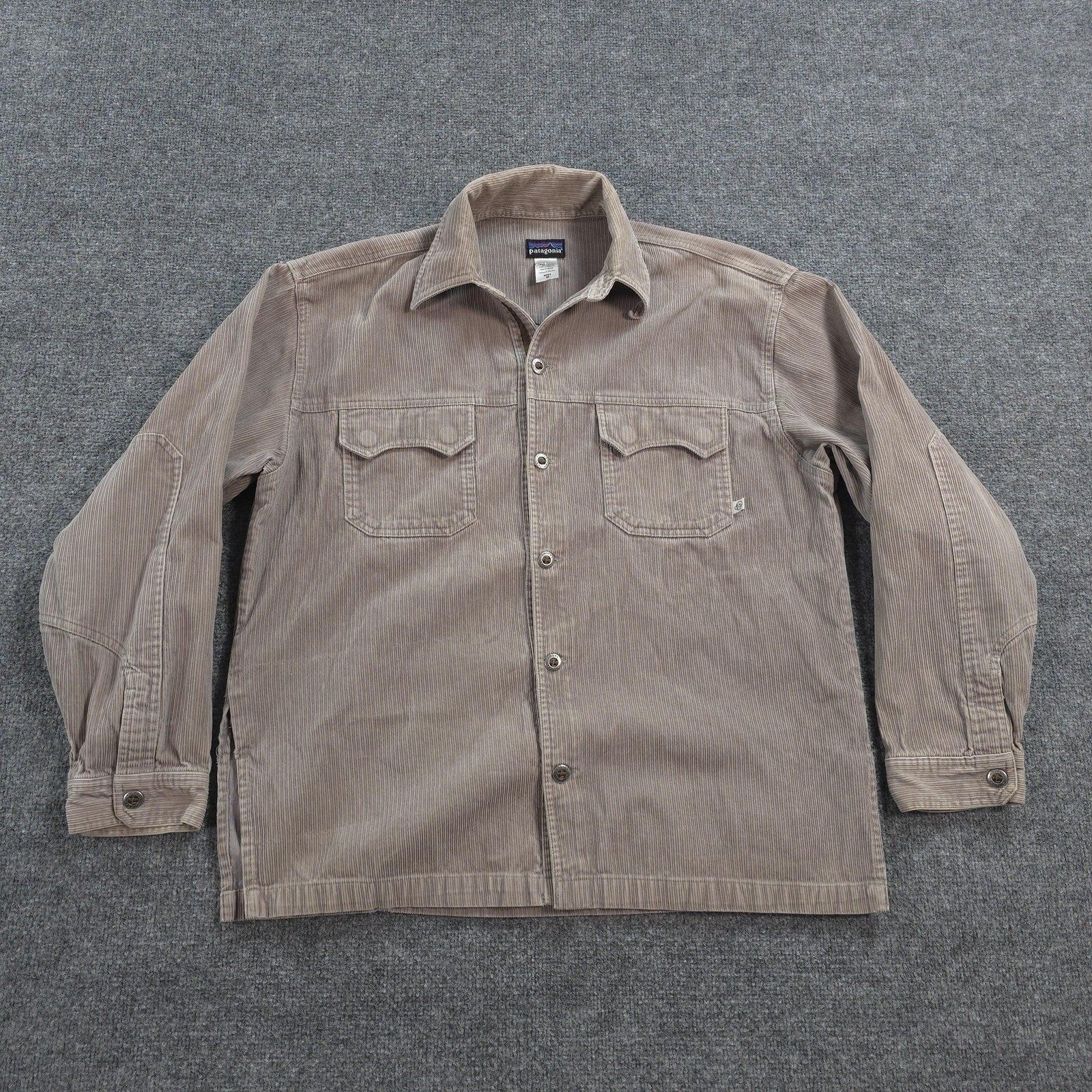 Vintage Patagonia Jacket Mens M Beige Rhythm Organic Corduroy Shirt Shacket Y2K