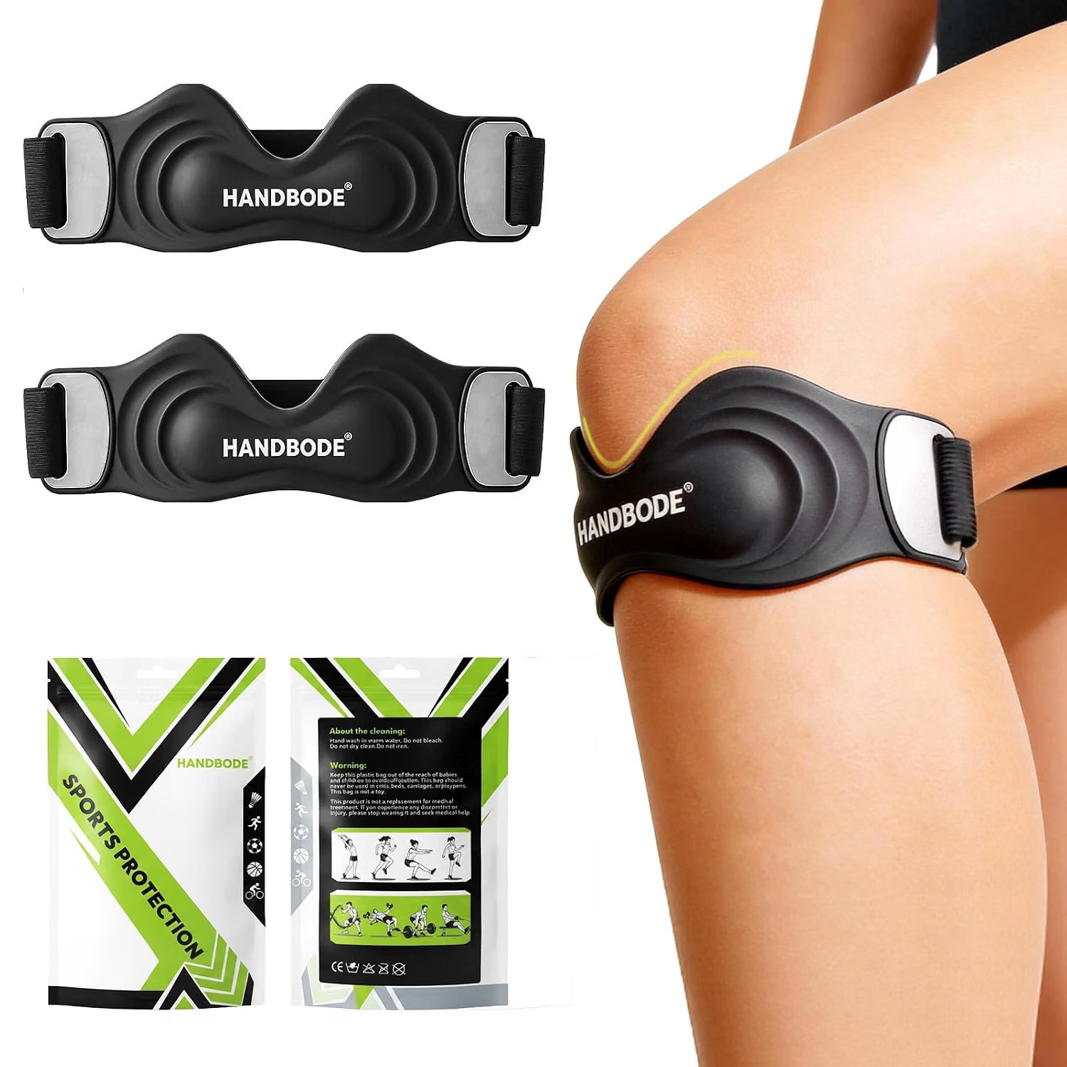 Patellar Tendon Support Strap, Knee Brace for Men & Women, 2 Pack Patellar Tendon Support Strap, Knee Brace for Men & Women, 2 Pack