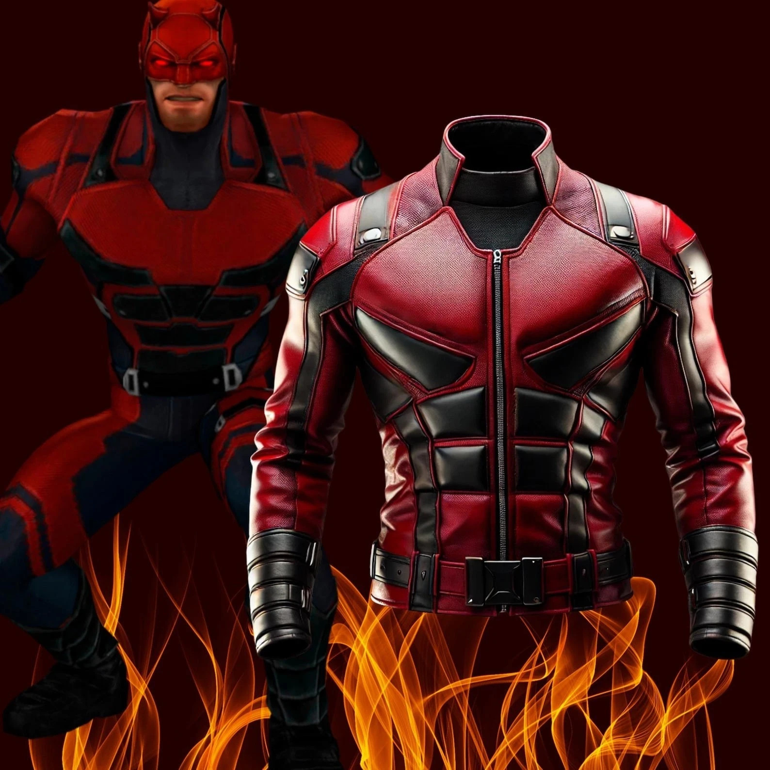 New Daredevil Born Again Inspired Leather Jacket  Cosplay Halloween 2026
