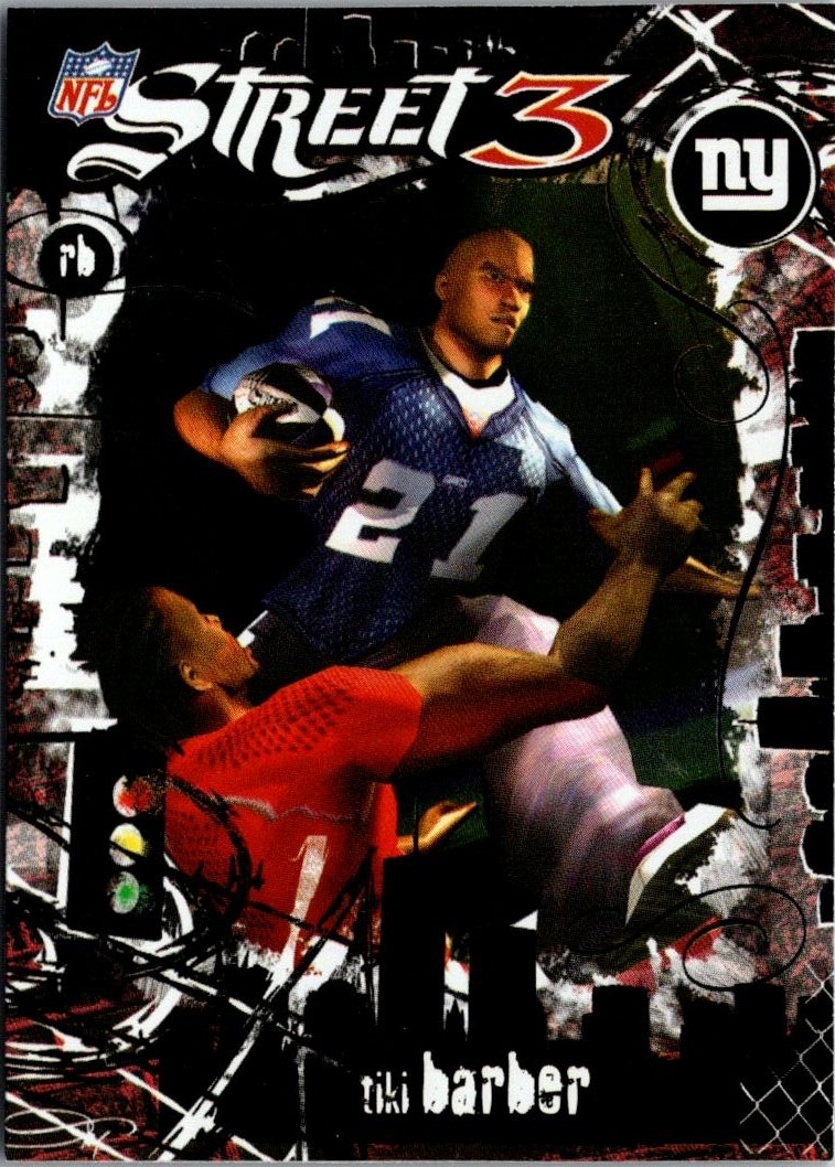 2006 Topps NFL Street 3 Tiki Barber EA Sports Promo Giants #3