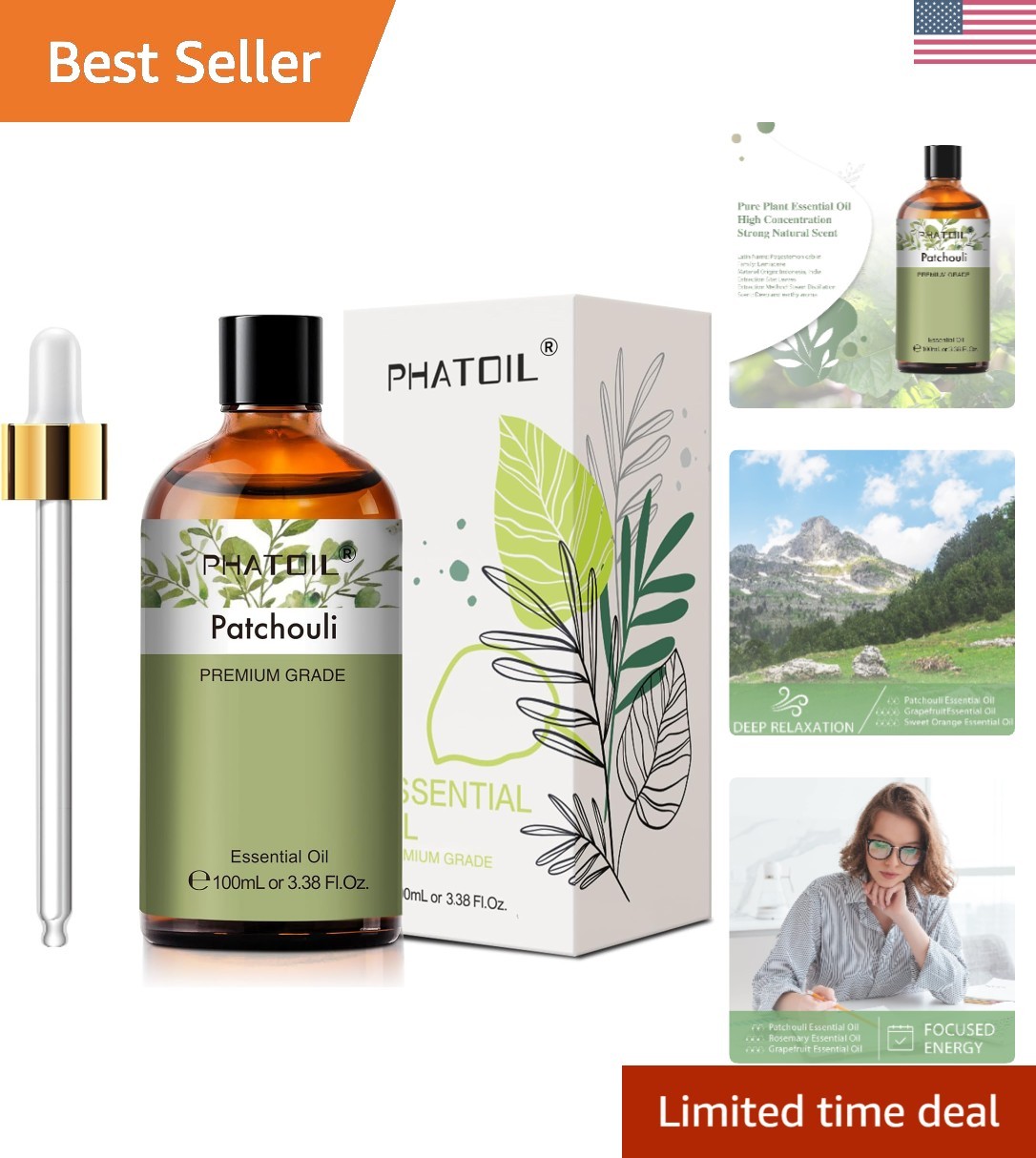Luxurious Patchouli Essential Oil - Enhance Your Aromatherapy Experience 100ml