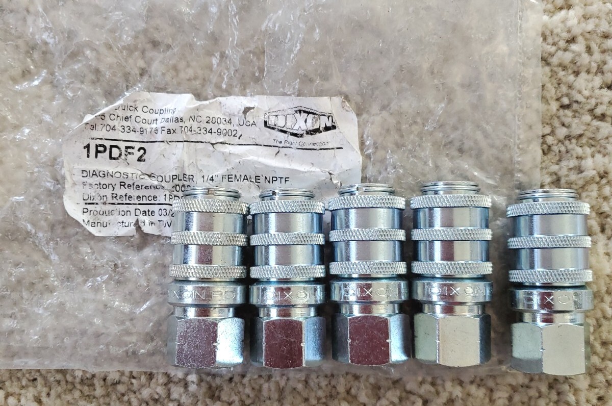 5 DIXON VALVE DIAGNOSTIC COUPLING PD Series FeMNPT 1/4 Coupler 1PDF2 LOT OF 5
