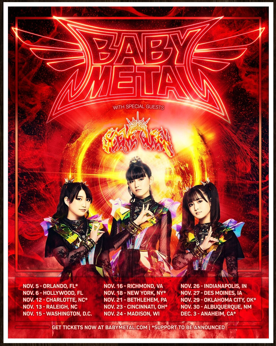 BABYMETAL | SCENE QUEEN Tour 2024 Ltd Ed RARE Tour Poster Kawaii Metal J-Pop