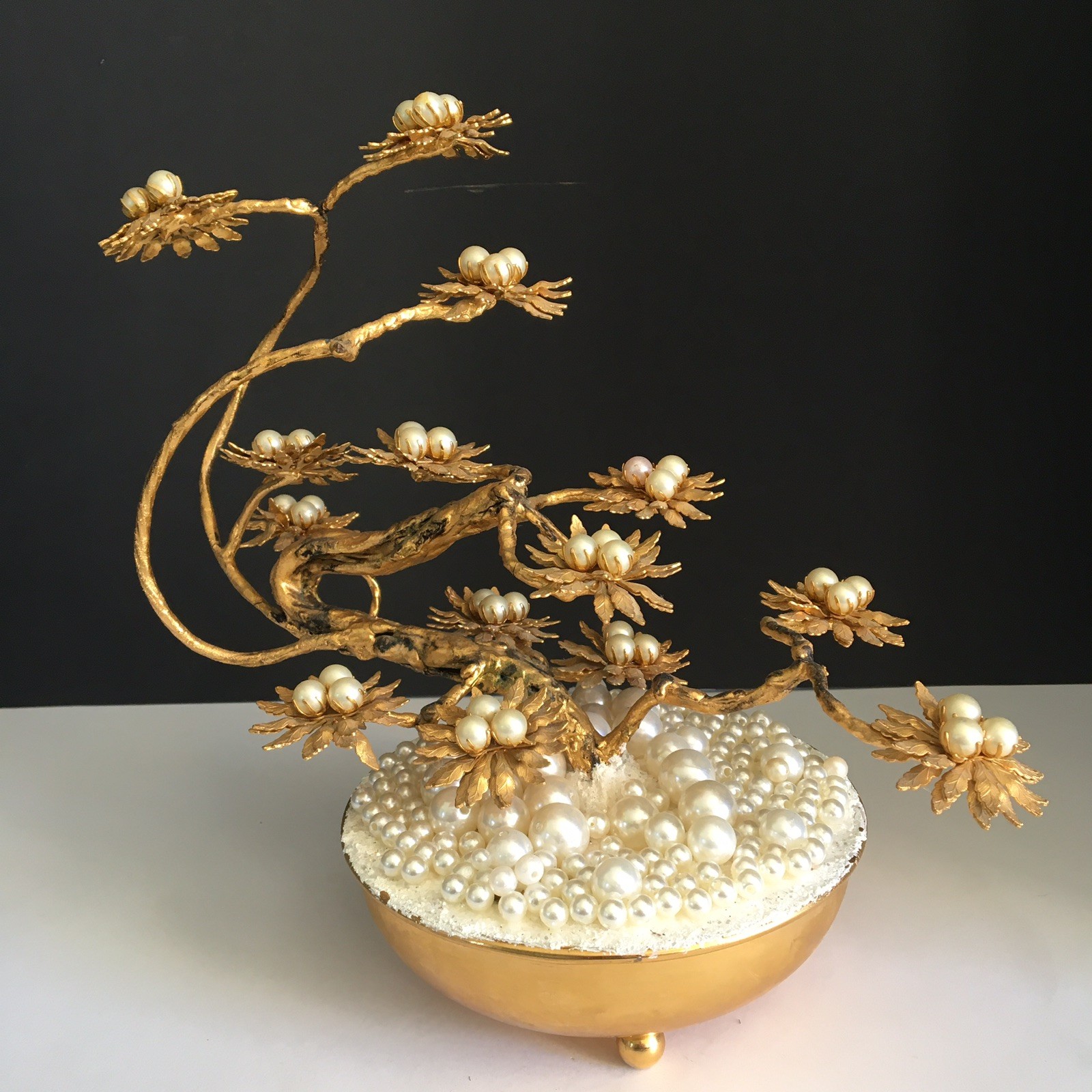 MCM Vintage Pearl Bonsai Tree 10.5 x 12 Feng Shui MCM Vintage Pearl Bonsai Tree 10.5 x 12 Feng Shui