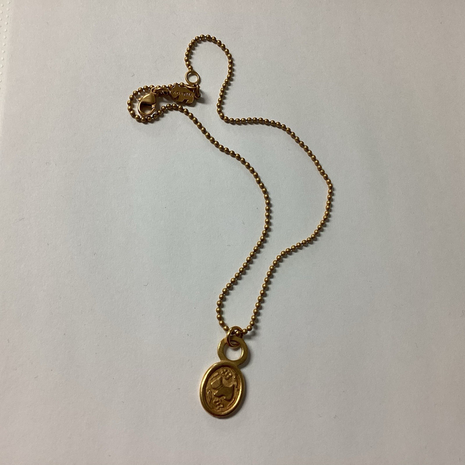 Vintage 80s Signed AGATHA PARIS Scottie Dog Necklace & Pendant Gold Tone Vintage 80s Signed AGATHA PARIS Scottie Dog Necklace & Pendant Gold Tone