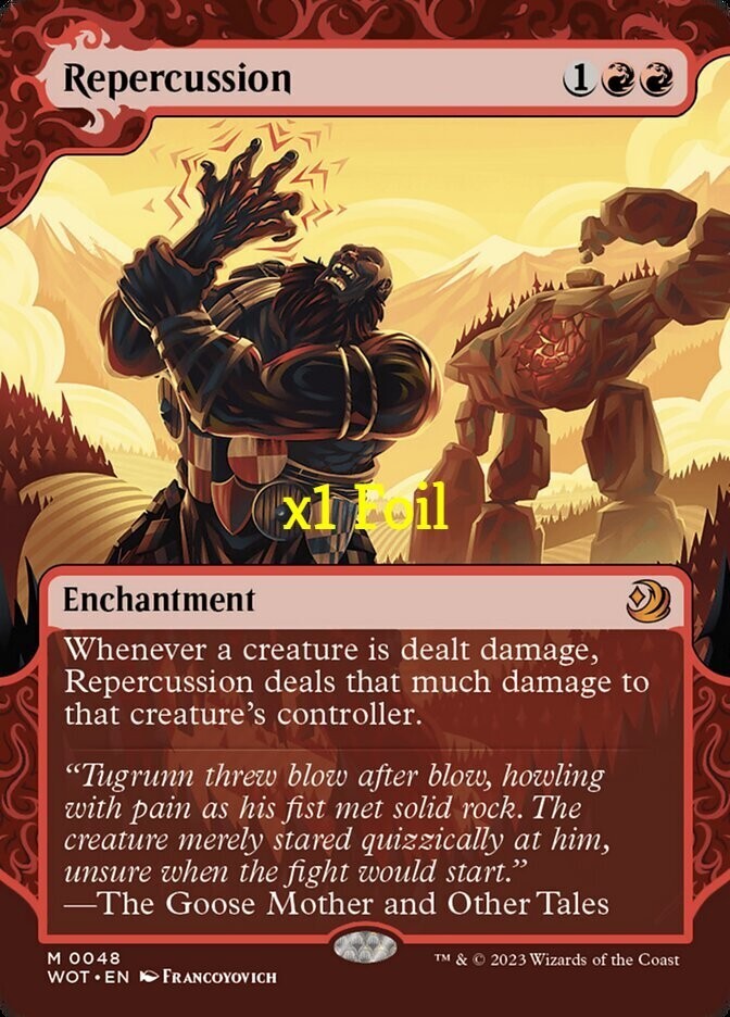 MTG Foil Wilds of Eldraine: Enchanting Tales WOT Repercussion MINT