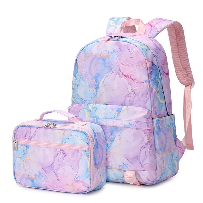 Fresh Sweet Nylon Printed Women Backpack, Fashion Student School Rucksack Girls