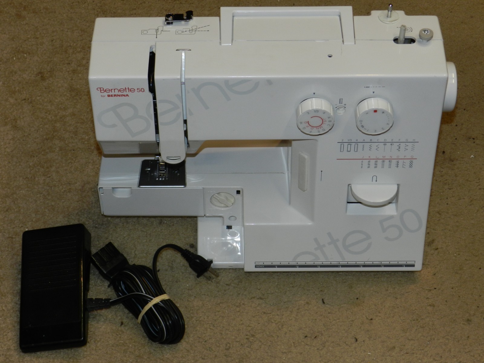 Bernina Bernette 50 Sewing Machine W/ PEDAL TESTED WORKS GREAT COND. SWISS MADE