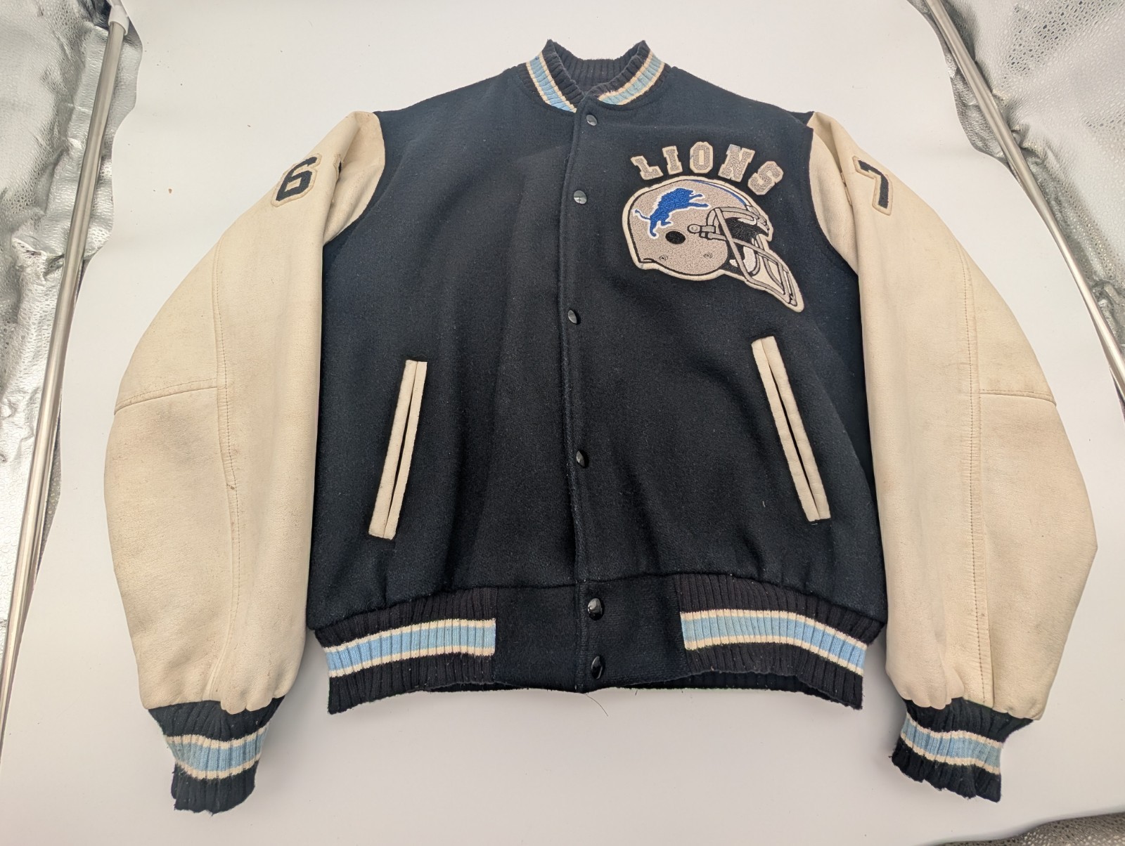 Vintage Chalk Line NFL Detroit Lions Football Beverly Hills Cop Jacket L #67