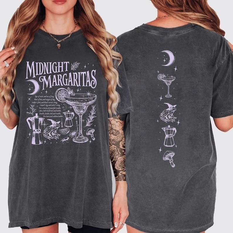 HOT Vintage Midnight Margaritas Shirt, Practical Magic Tee, Retro shirt reprint
