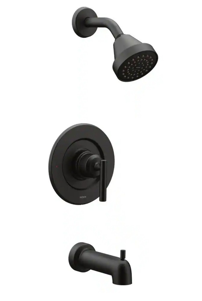 Moen T2903NNHBL Gibson Matte Black Posi-Temp Tub & Shower Set- No Head- NEW