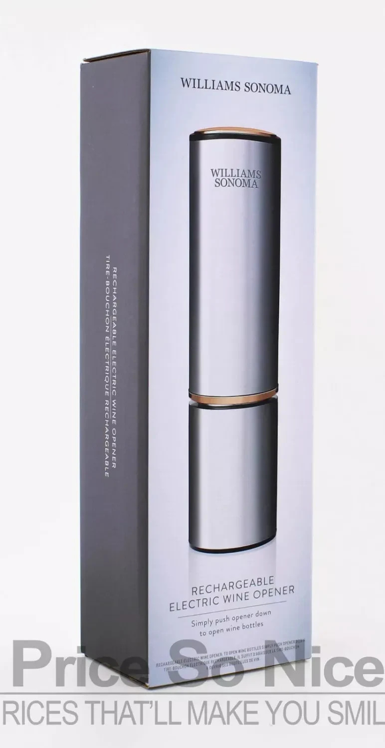 Williams Sonoma Electric Rechargeable Wine Opener - New MSRP $110