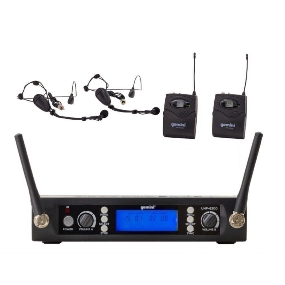 Gemini Professional UHF Wireless Microphones System Instructor Headset