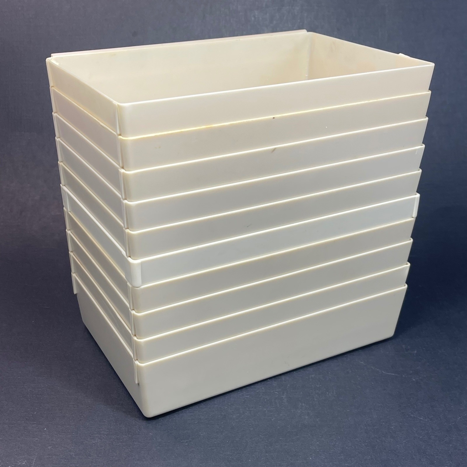 VTG Rubbermaid 2916 Interlocking Drawer Organizer Tray Set 10 Almond Beige