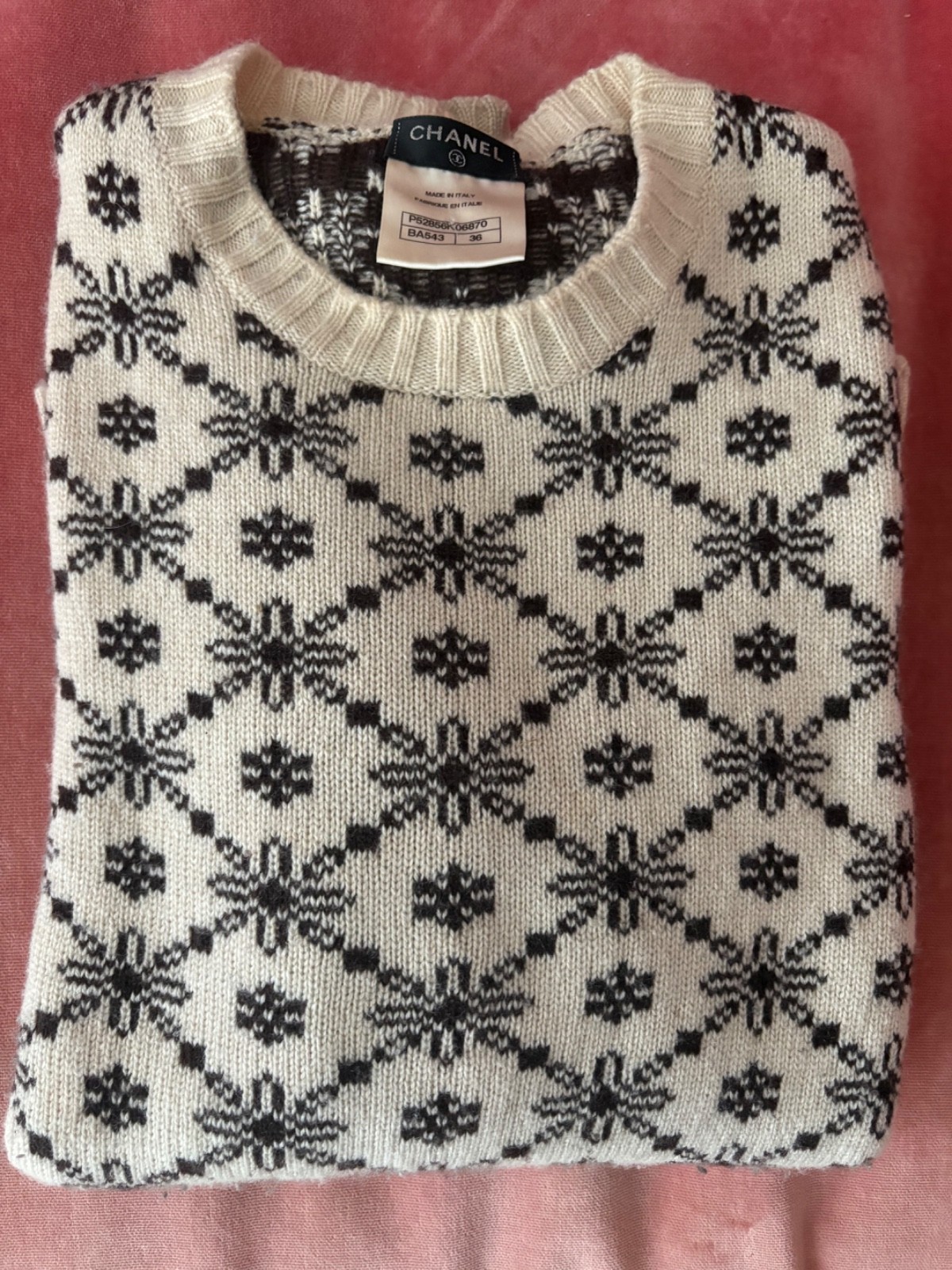 chanel cashmere crew neck