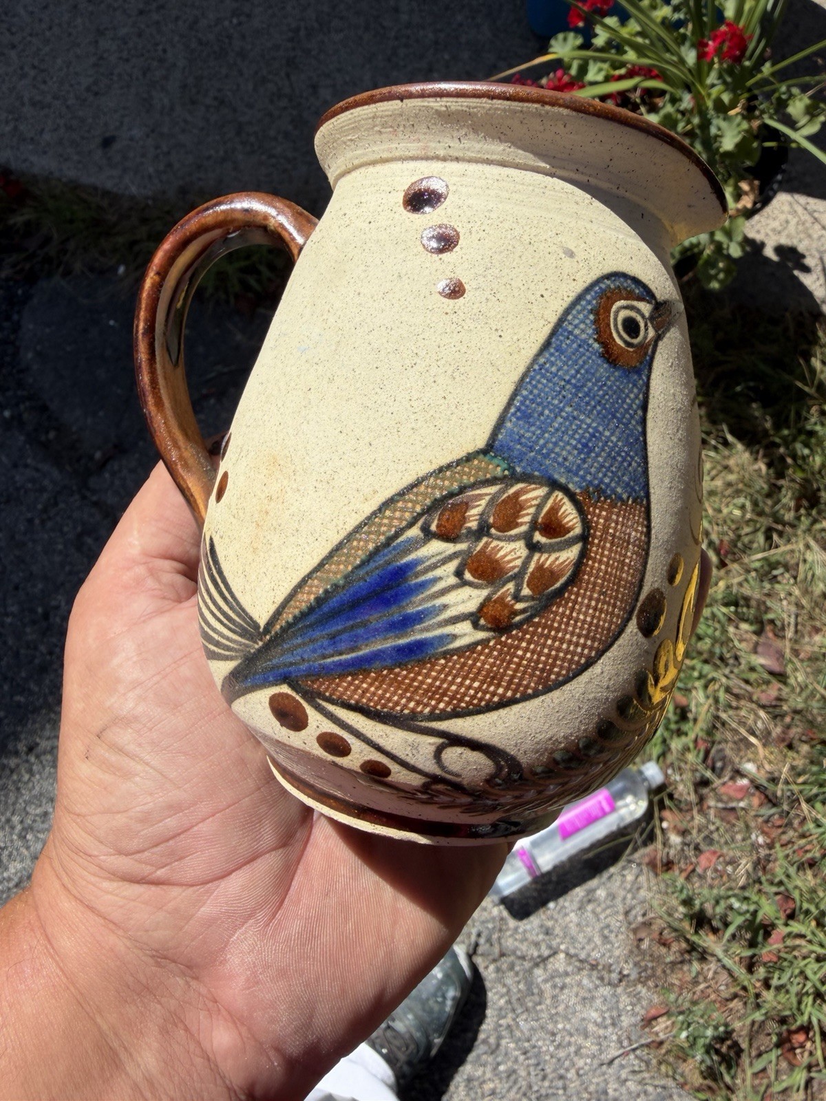 Vintage Hand painted Mexican Pitcher Vintage Hand painted Mexican Pitcher
