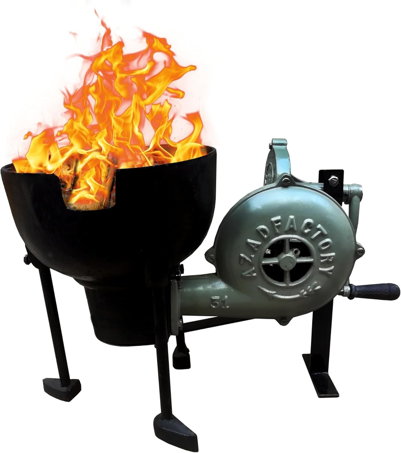 Blacksmith Forge Foundry Furnace with Hand Blower for Knife Making Vintage Style Blacksmith Forge Foundry Furnace with Hand Blower for Knife Making Vintage Style