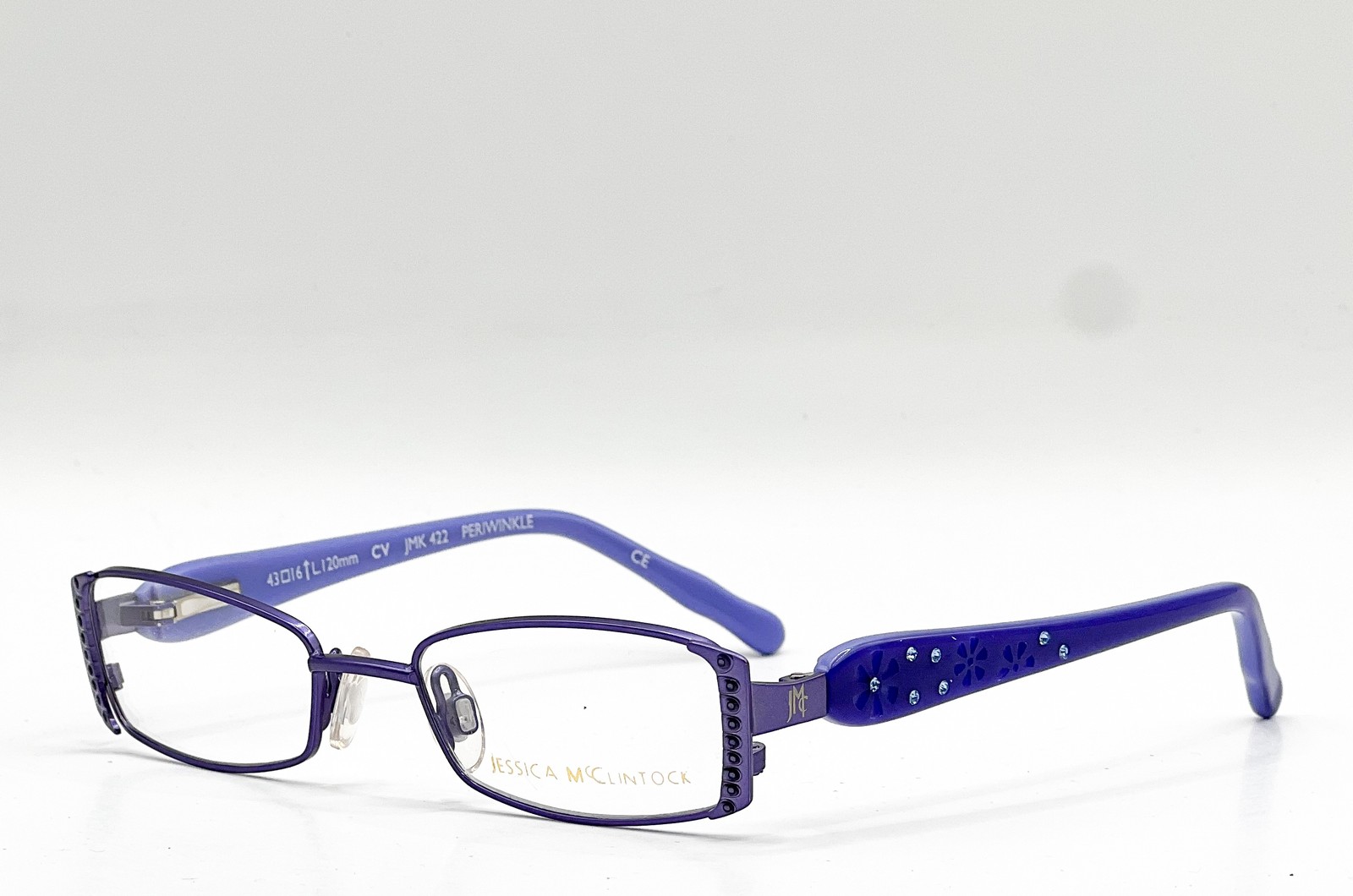 NEW JESSICA MCCLINTOCK JMK 422 PERIWINKLE AUTHENTIC EYEGLASSES 43-16