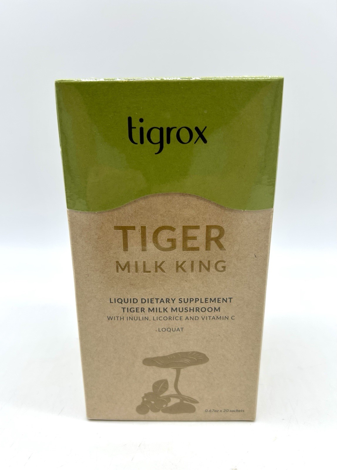 Tigrox Tiger Milk Mushroom Beverage Support Respiratory Health .67oz x 20 Sachet