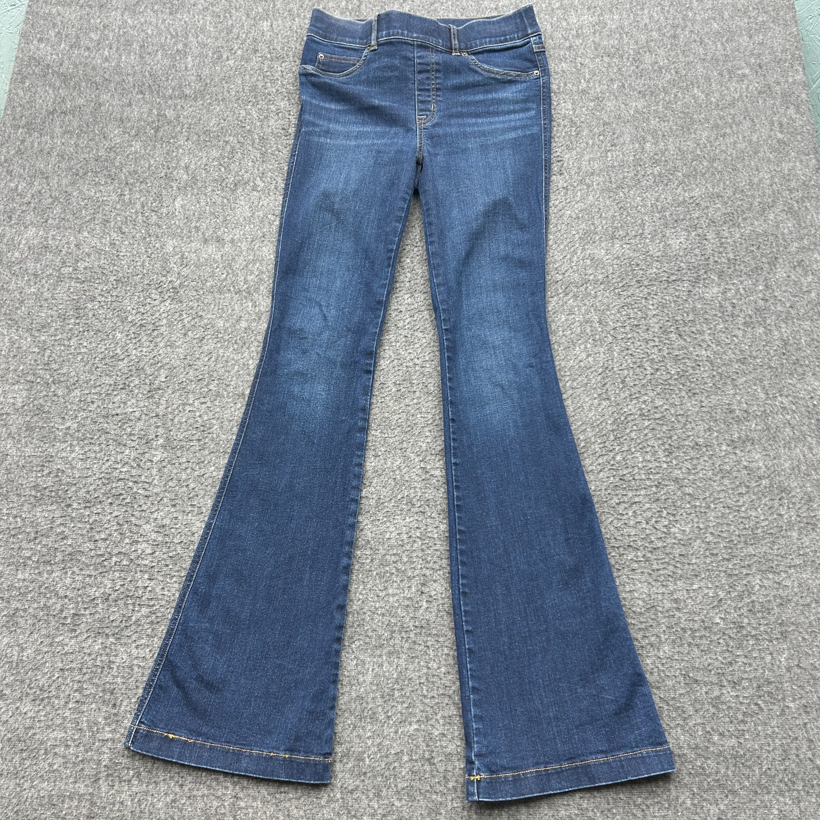 Spanx Jeans Womens Small Spanx Every Wear Flare Pull-on Denim Wide