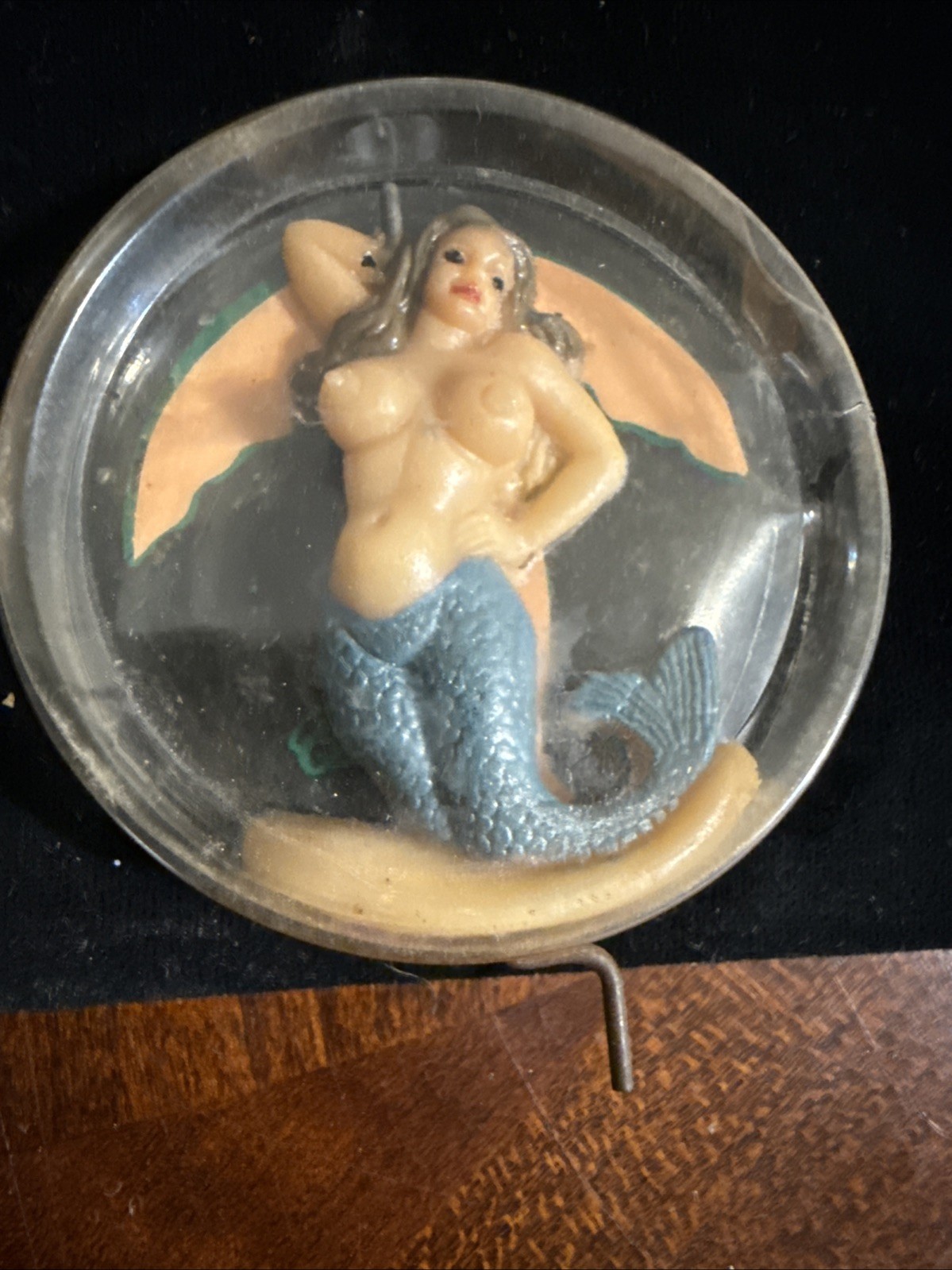 RARE VTG MERMA Mermaid Blue Tail and Brown Hair Rubber Gyrating Hand Turn Crank RARE VTG MERMA Mermaid Blue Tail and Brown Hair Rubber Gyrating Hand Turn Crank