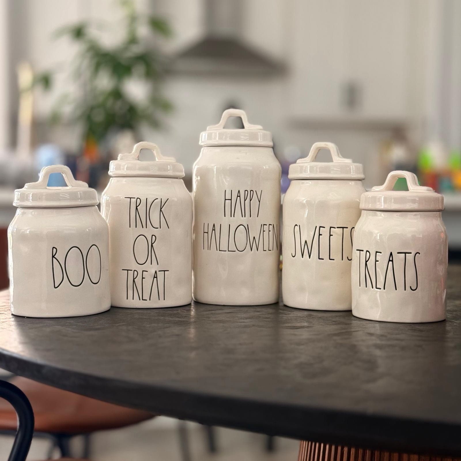 Rae Dunn Halloween canister set. OG 2017/ M stamped Rae Dunn Halloween canister set. OG 2017/ M stamped