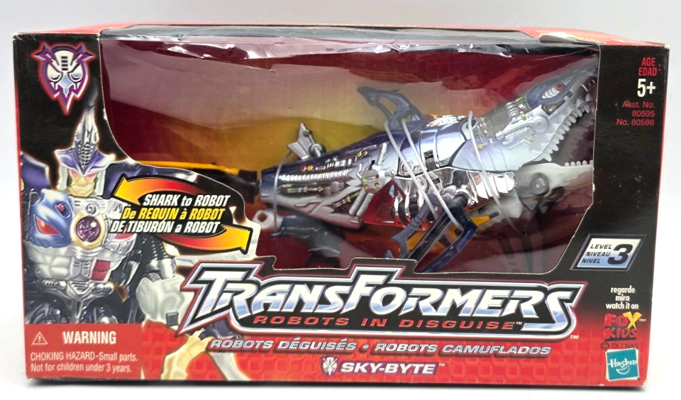 Vintage 2001 Hasbro Transformers Sky-Byte Shark Figure Sealed New MOC Vintage 2001 Hasbro Transformers Sky-Byte Shark Figure Sealed New MOC