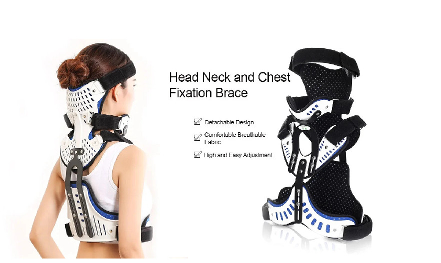 Adjustable Cervical Thoracic Orthosis  Head Chest Neck Fixed  Brace CTO Brace