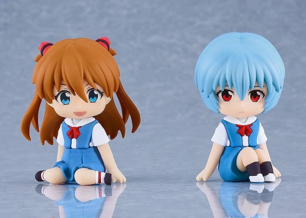 Nendoroid Plus Rebuild of Evangelion Rei + Asuka Rubber Mascot SET of 2 NEW