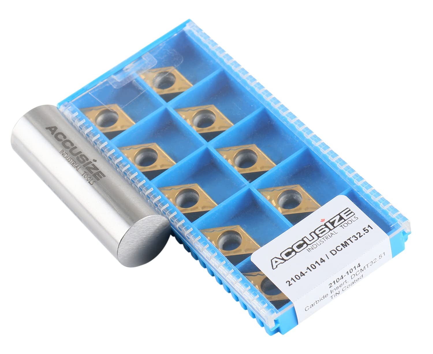 Accusize Industrial Tools Dcmt32.51 Tin Coated Carbide Inserts 10 Pcs/Box 210... Accusize Industrial Tools Dcmt32.51 Tin Coated Carbide Inserts 10 Pcs/Box 210...