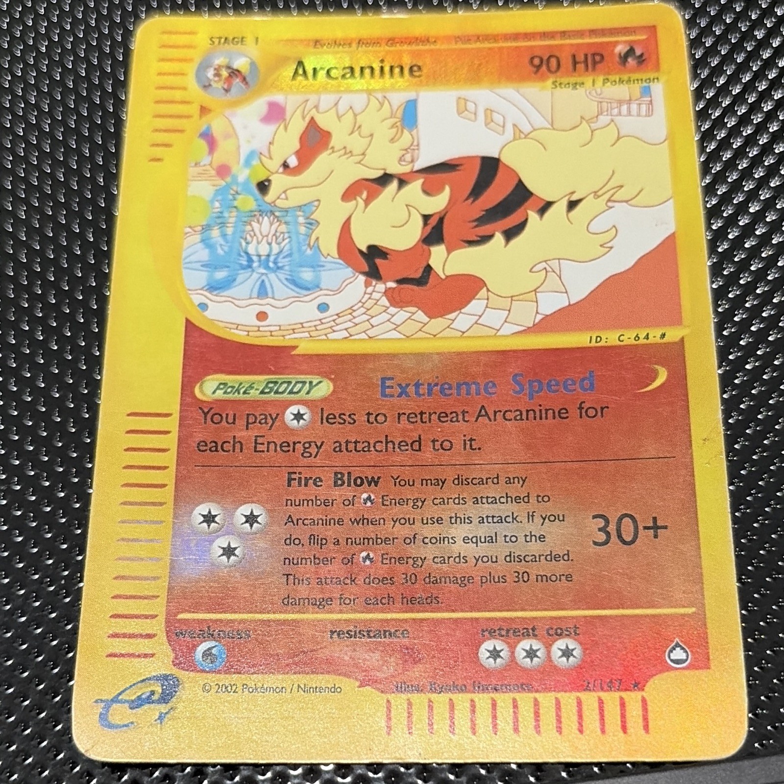 Arcanine 002/147 Aquapolis Reverse Holo Arcanine 002/147 Aquapolis Reverse Holo